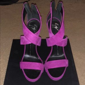 Giuseppe Zanotti Fuchsia Suede Sandal